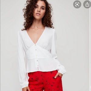 Wilfred Prairie Blouse in White (size XS)